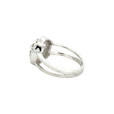 18k White Gold and Diamond Fancy Ring in size 5.5 and total gold weight of 3.69g